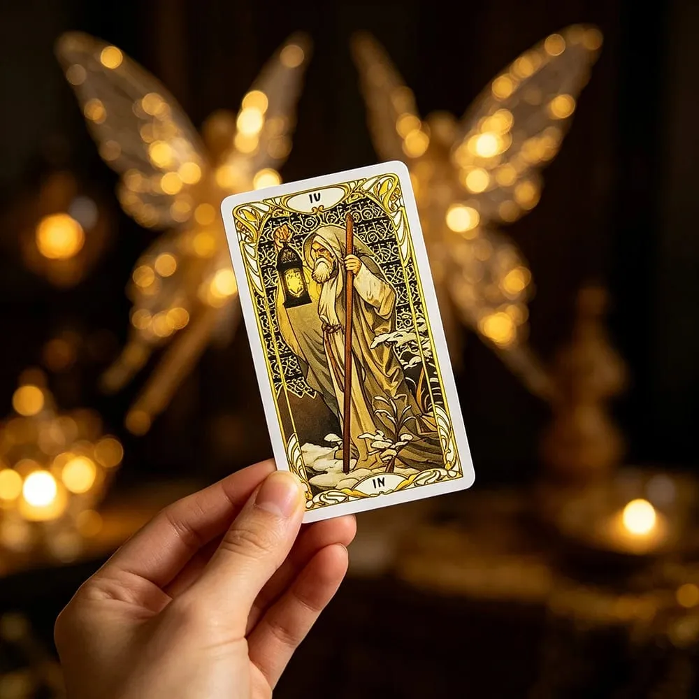Golden Art Nouveau Tarot Cards Deck 78 Tarot Cards Meditation Divination Cards Game Board Games for Beginners & Collectors — image 5