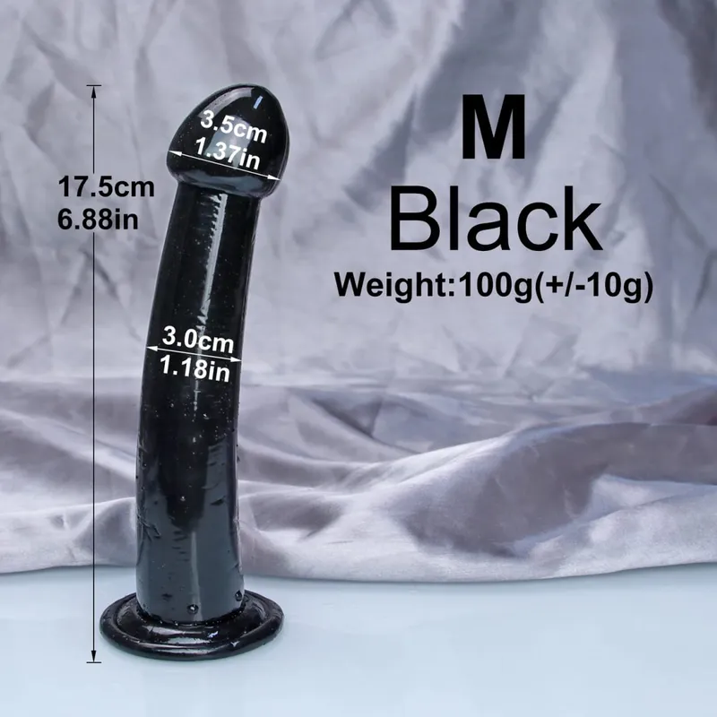 Cheap TPE Transparent Anal Plug Jelly Dildo 4Sizes Suction Cup Cock Vaginal Masturbation Soft Small Penis Women Man Sex Toys