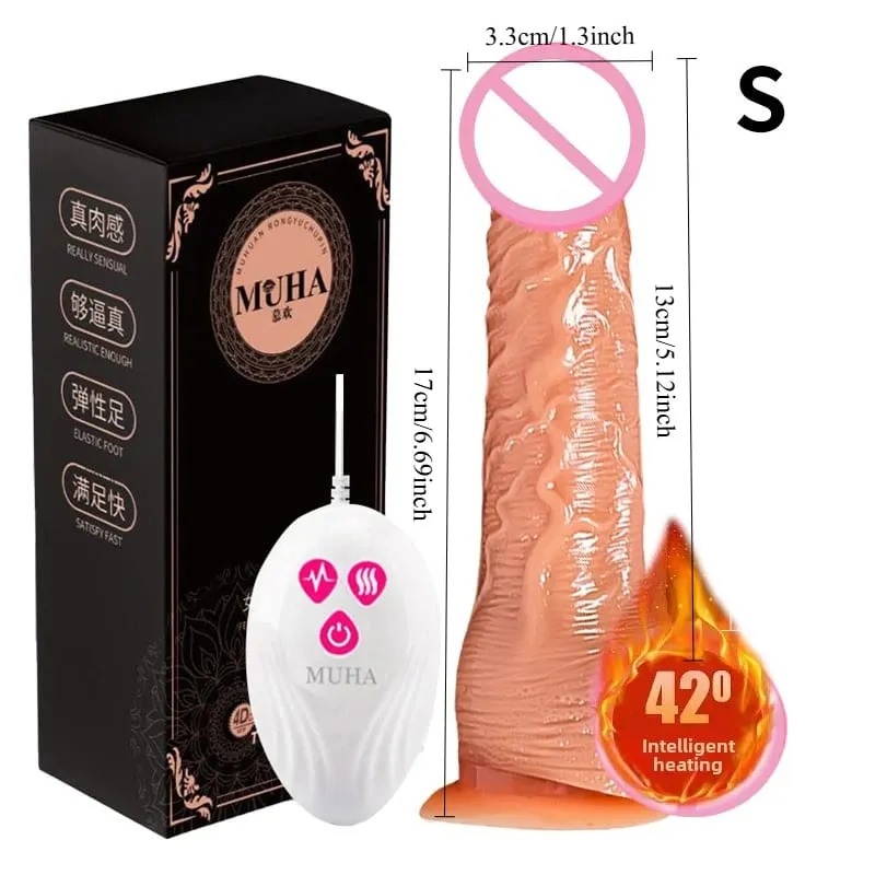 Female Realistic Dildo Soft Silicone Heating Masturbation Vibrator G-spot Vagina Anal Massager Big Dick Sex Toys For Women 18+