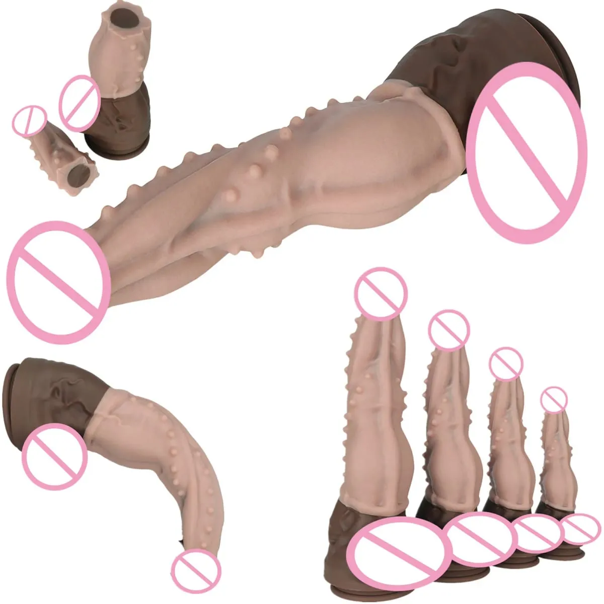 New Double Layer Silicone Big Dildo Realistic Fake Long Dick Penis Butt Plug Adult Sex Toys For Woman Men Vagina Anal Massager18 — image 1