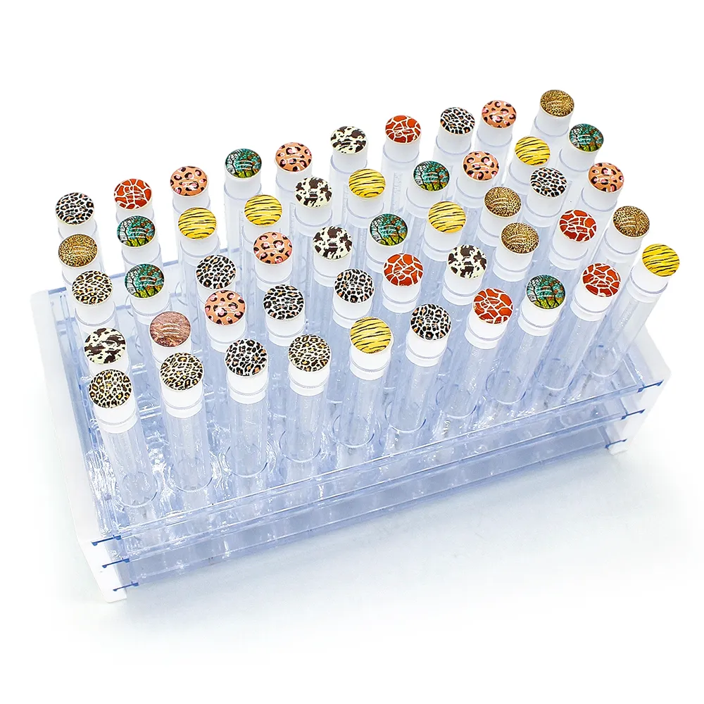10/50pcs Leopard Style Reusable Makeup Brushes Tube Eyelashes Eyebrow Brush Replaceable Brushes Dust-proof Make Up Tools — image 5