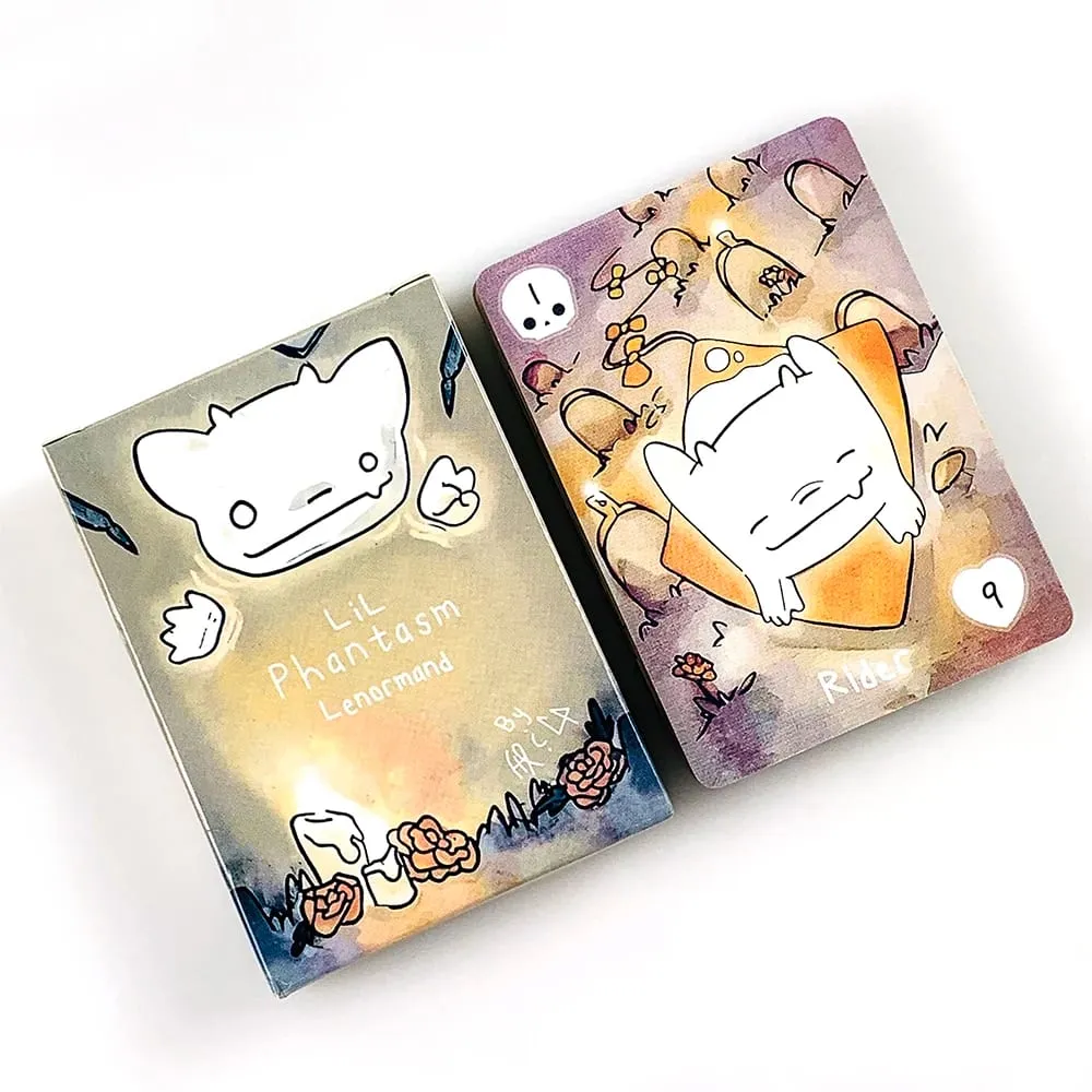 Lil Phantasm Lenormand Oracle Deck 36 Cute Ghost-Themed Oracle Unique Artistic Fortune Telling Cards Game Halloween Games — image 2