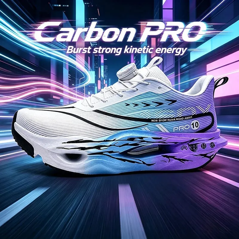 Men Propulsive Carbon Plate Racing Shoes Breathable Wide Fit Energy Return Marathon Sneakers Cushion for Women Running Trainers — image 2