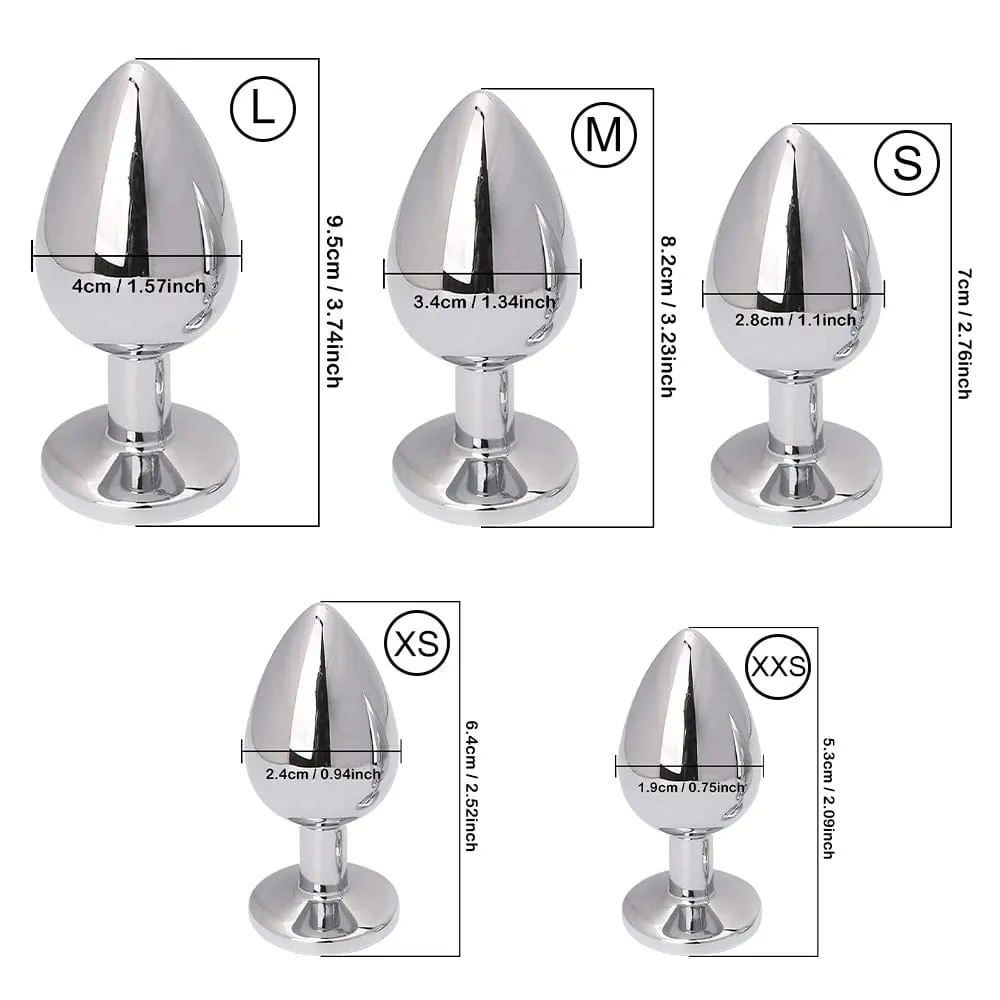 Ensemble de plug anal en métal de luxe, Kit d'entraînement de fesses, jouets pour adultes, hommes femmes, couples débutants, cadeaux sexuels, grand, moyen, petit, rose — image 3