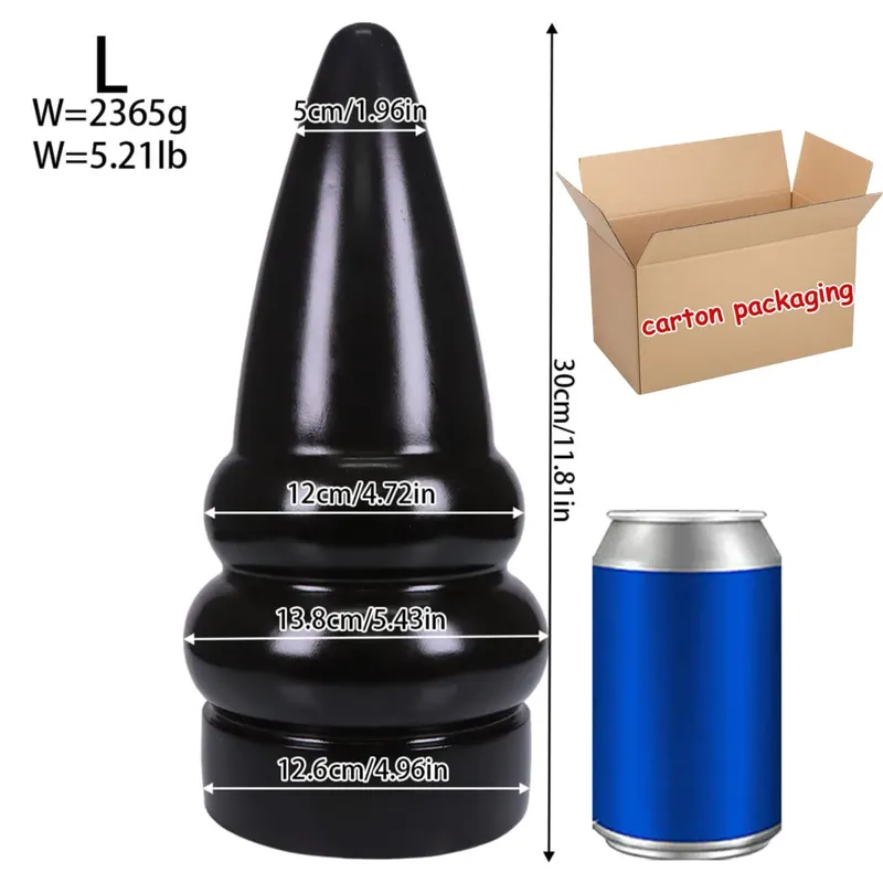 3 Sizes Huge Anal Plug Pointed Tip Butt Plug Dilatador Anal Big Anal Dildo Sex Toys Women Gay Prostate Massage Adult Supplies 18 — image 12