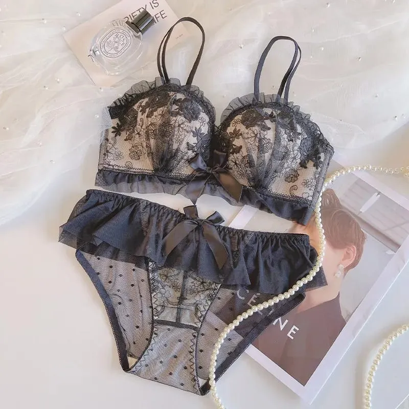 Push Up Bra Wireless for Small Breasts Anti Sagging Lace Bralette Women's Non Padded Lingerie To Enhance & Lift Comfort Bras — image 9