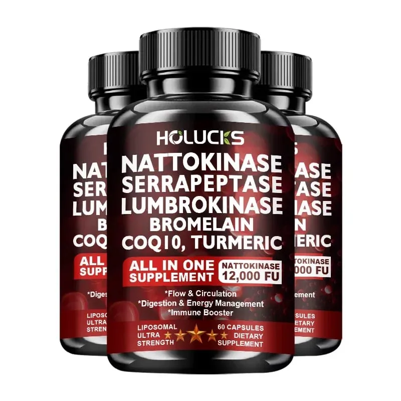 Premium Nattokinase Supplement with Bromelain CoQ10 Turmeric Support Blood Flow Joint Heart Health Antioxidant & Vitality — image 8