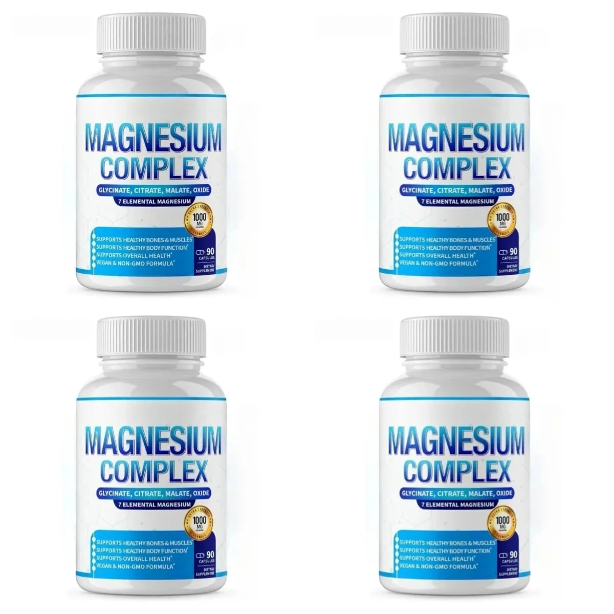 Magnesium Supplement 1000mg 7 in 1 Complex with Glycinate Citrate Malate Taurate Supports Muscle Relaxation Sleep Support 90 Ct — image 10