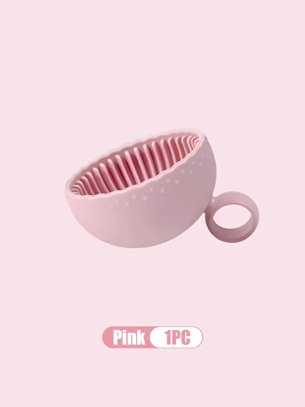 Mini High Appearance Makeup Brush Cleaner Bowl Shaped Washing Tool Cleans Brushes Cushion Puffs Sponges Space Saving Portable — image 8