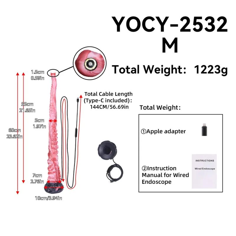 Silicone Long Anal Plug with Smart Endoscope Function G Spot Deep Stimulate Sex Toys Camera LED Light Body Exploration — image 14