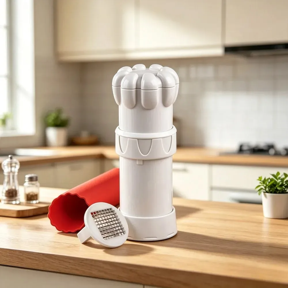 1PCS Mini Multi-functional Garlic Cutter Kitchen Tool Garlic Press — image 1