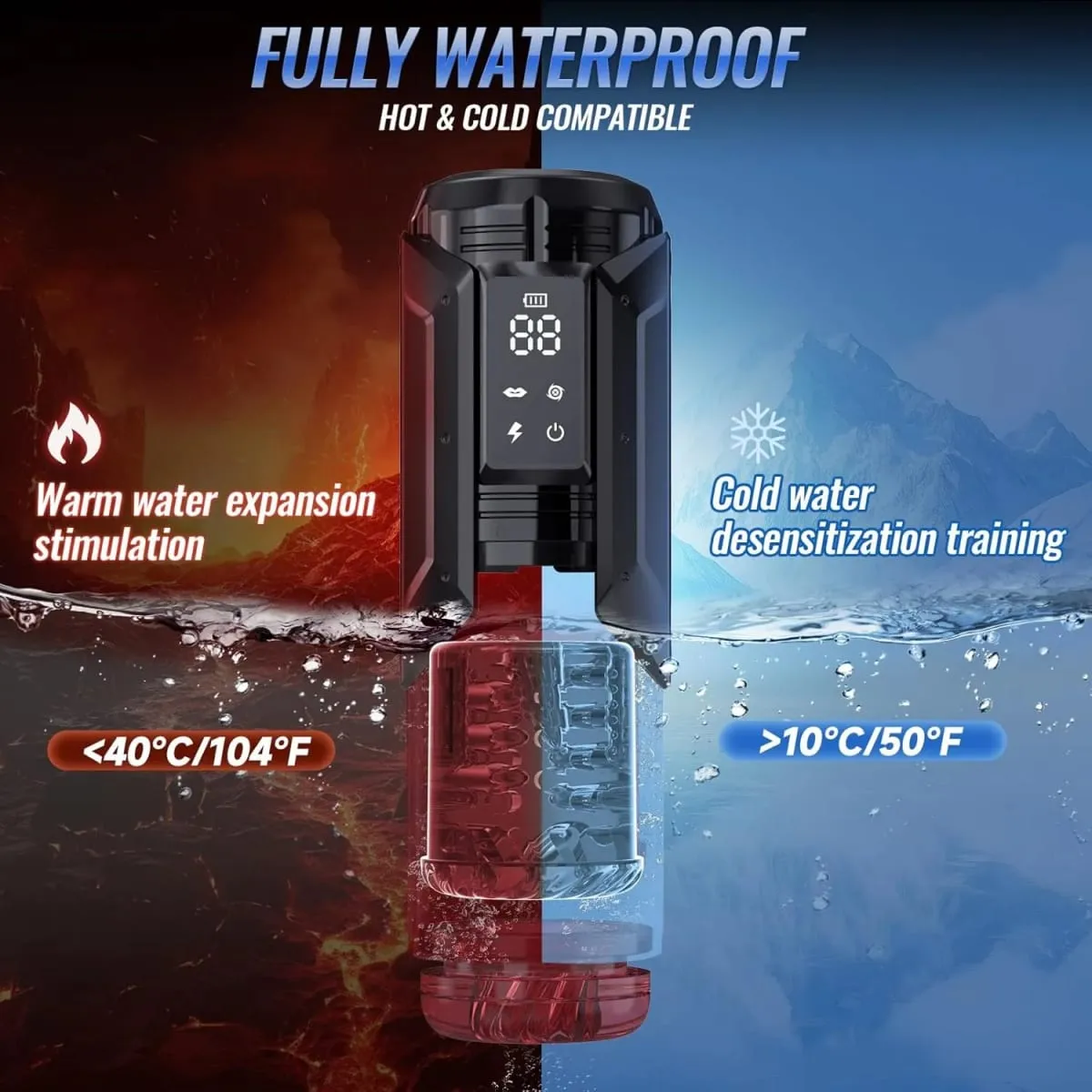APP LED Automatic Male Masturbator Cup Vagina Masturbation Telescopic Rotation Blowjob Penis Pump Adult Sex Toys For Men