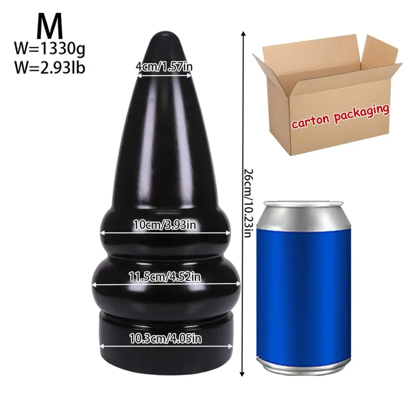 3 Sizes Huge Anal Plug Pointed Tip Butt Plug Dilatador Anal Big Anal Dildo Sex Toys Women Gay Prostate Massage Adult Supplies 18 — image 11