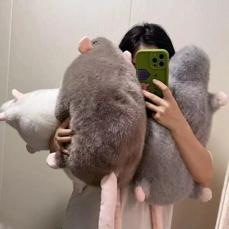 Simulation Cartoon Rat Doll available in 35/50/90cm Cute Oversized Big Mouse Plush Pillow as Birthday Gift — image 2