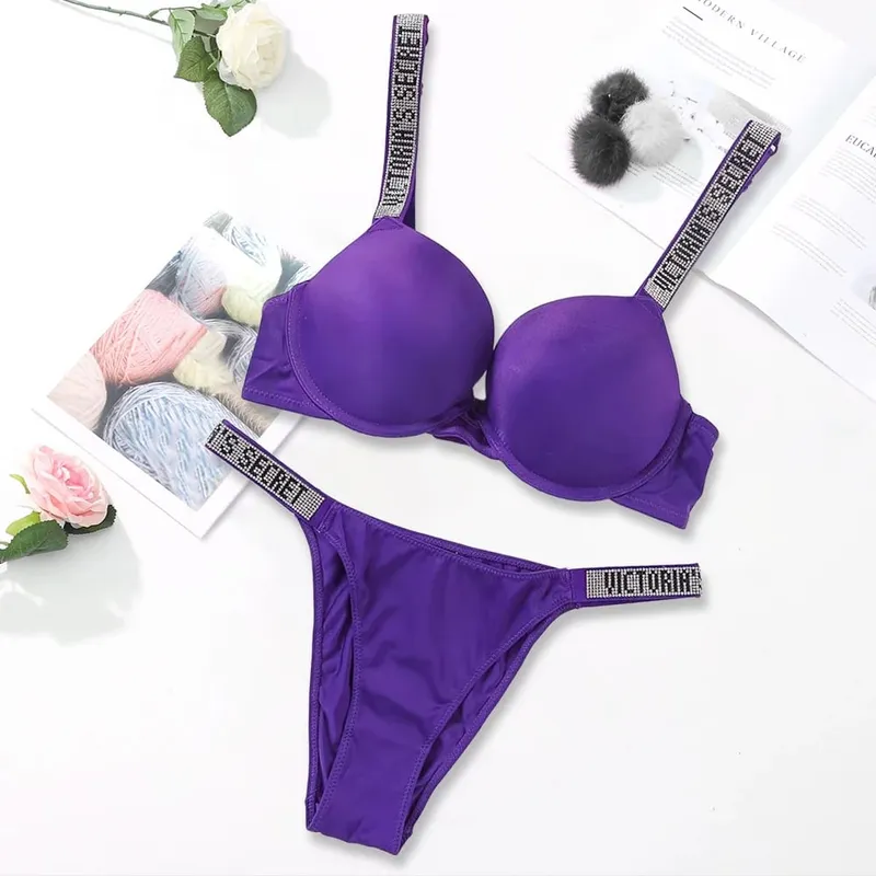 Victoria's Secret Sexy Lingerie Bra and Panty Set Push Up Classic Women's Lingerie Set Sexy Breathable Soft Versatile Shapewear — image 9