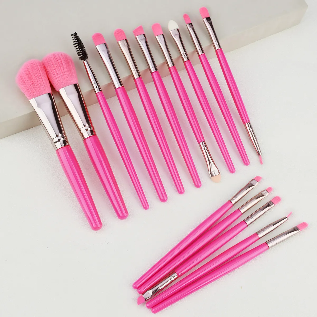 15pc Makeup Brushes Set Face Eyes Make Up Brush Eyelash Eyeshadow Eyebrow Eyeliner Foundation Powder Blush Highlight Lips Brush — image 2