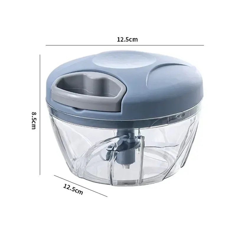 Crusher Vegetable Onion Cutter Kitchen Cooking Accessories 500/900ML Manual Meat Mincer Garlic Chopper Rotate GarlicPress — image 5
