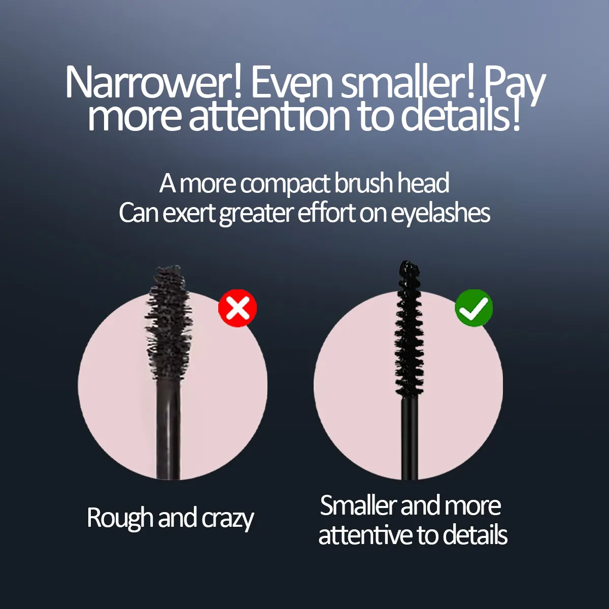 Kakashow Silk Fiber Matte Mascara Makeup Ultra-Fine Brush Lengthens Eyelashes Waterproof Fast Dry Black Curling — image 4