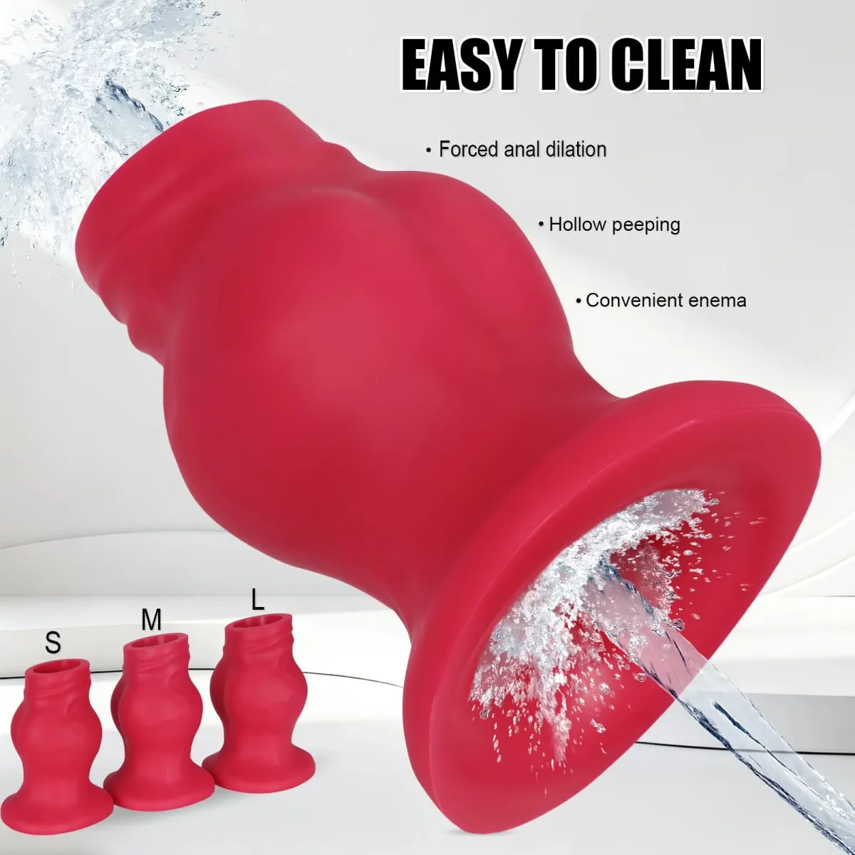 Hollow Huge Anal Butt Plug Adult Sex Toys Suction Cup Big Butt Plug For Male gay Big Anal Butt Plug Dilator Training Dialation — image 2