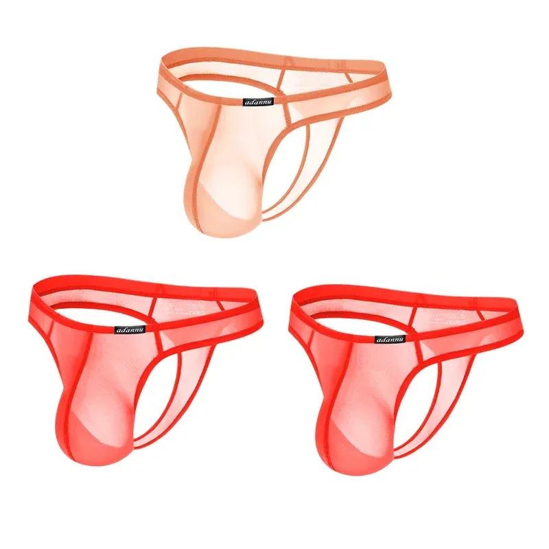 Ultra Thin Sheer Briefs Men Underwear Cooling Knickers Low Rise Bulge Pouch Underpants Soft Mesh Panties Male Thong Pants — image 33