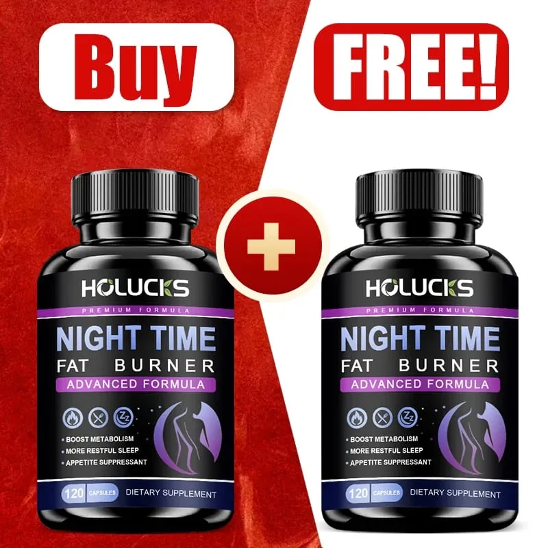 Buy 1 Get 1 Free! Pure Night Time Fat Burner Supplement for Balances Hormones Reduces Stress Eating & Restful Sleep Relax — image 1