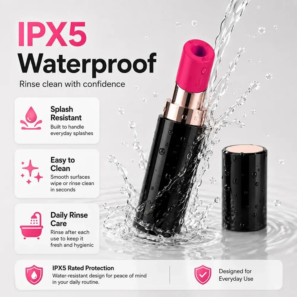 6 โหมด Clitoral ดูดลิปสติก Vibrator สำหรับผู้หญิง Quiet แบบพกพาหัวนมนวด Masturbator ของเล่นสำหรับผู้ใหญ่ Stimulator
