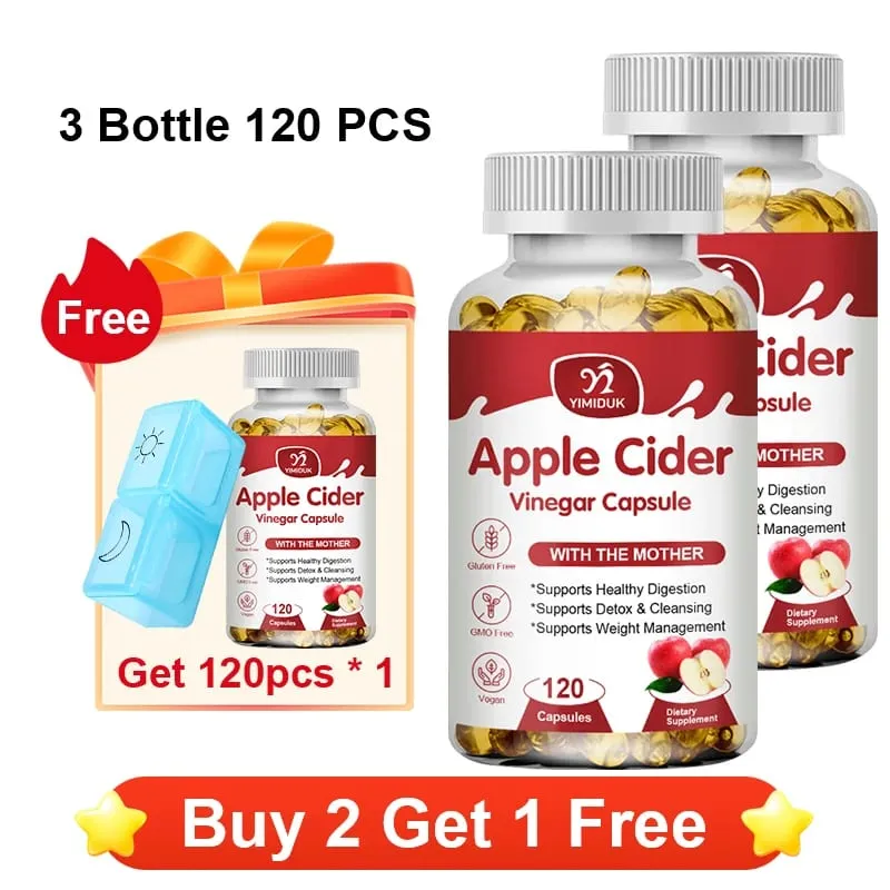 Apple Cider Vinegar Capsules 1600mg Supports Digestion Natural Cleansing Weight Management Immune Health & Metabolic Balance — image 12