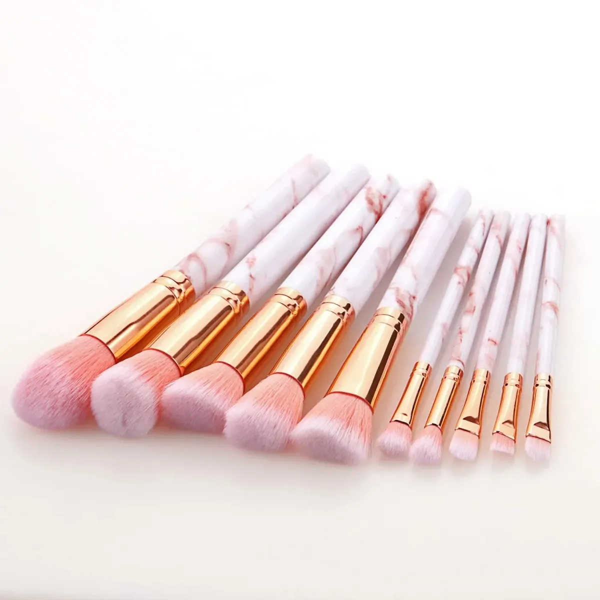 10/20Pc Marbling Handle Makeup Brushes Set Powder Foundation Eyeshadow Lip Blush Make Up Brush Set Professional Beauty Tools Kit — image 1