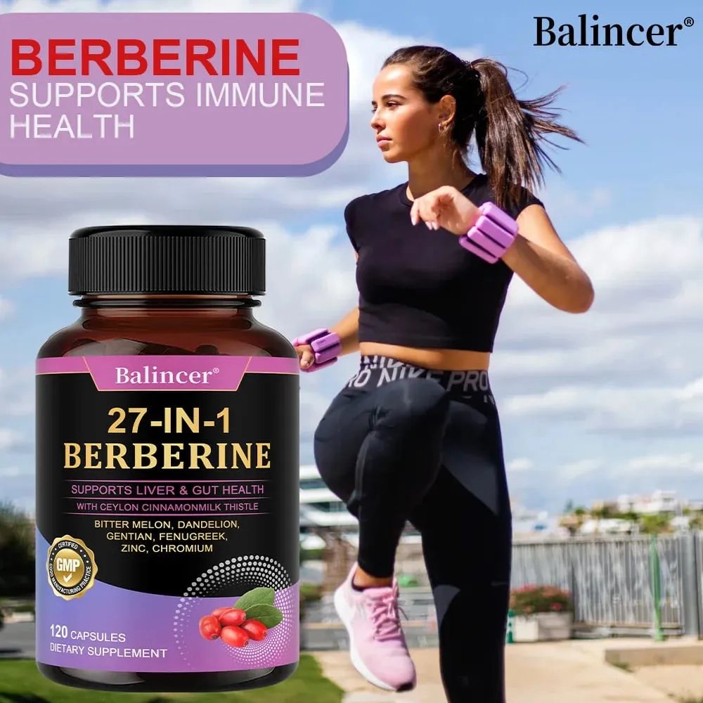 Berberine Dietary Supplement - with Ceylon Cinnamon Metabolism Healthy Weight Management Circulatory Health Immune System — image 2