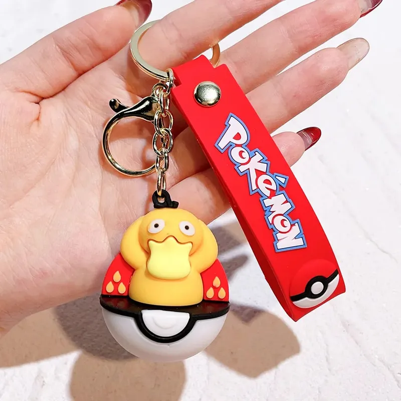 40 Style Wholesale Anime Pokémon Pikachu Eveen Keychain Cartoon Cute Charizard Keyring Student Backpack Car Key Chain Toys Gifts — image 30