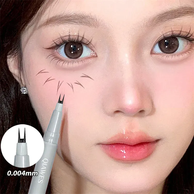 Double-claw Liquid Eyeliner Ultra-thin 2 Fork Tip Waterproof Quick-drying Lower Eyelashes Eyeliner Pencil Sweat-proof Eye Makeup — image 3