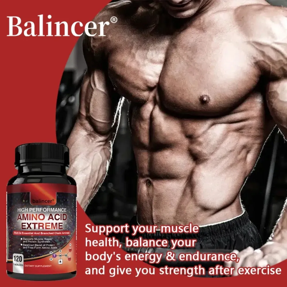 Amino Acid - High Performance Branch Chain Amino Acid Formula 120 Capsules - Muscle Building Post Workout Supplement — image 4