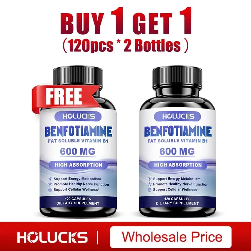 Benfotiamine 600mg | Superior Absorption Vitamin B1 for Energy Metabolism & Nerve Health | 120 Capsules Dietary Supplement — image 10