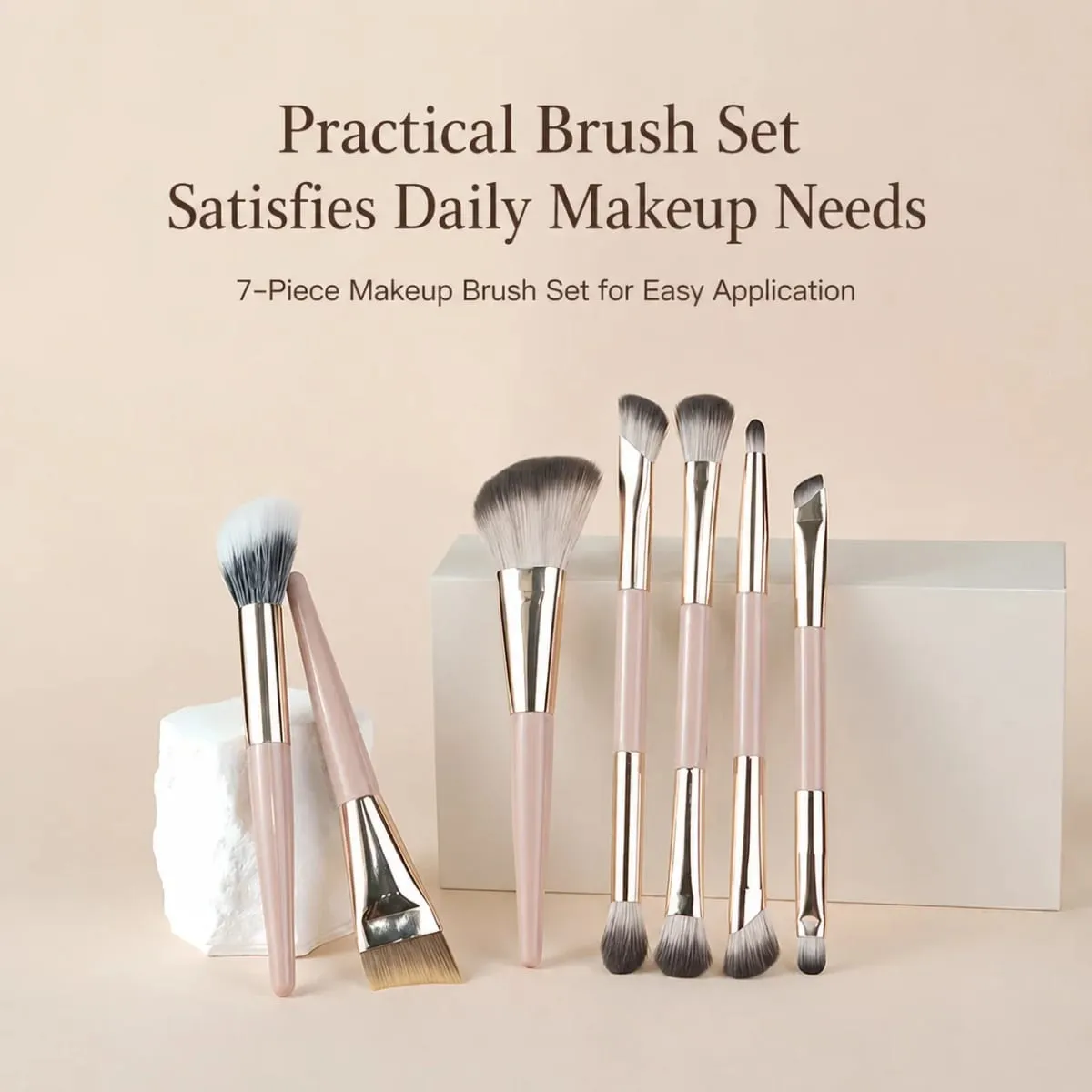 Portable 8 Piece Foldable Dual-Ended Makeup Brush Set Foundation Contour Eyeshadow Blush Concealer Brushes Travel Makeup Tools — image 5