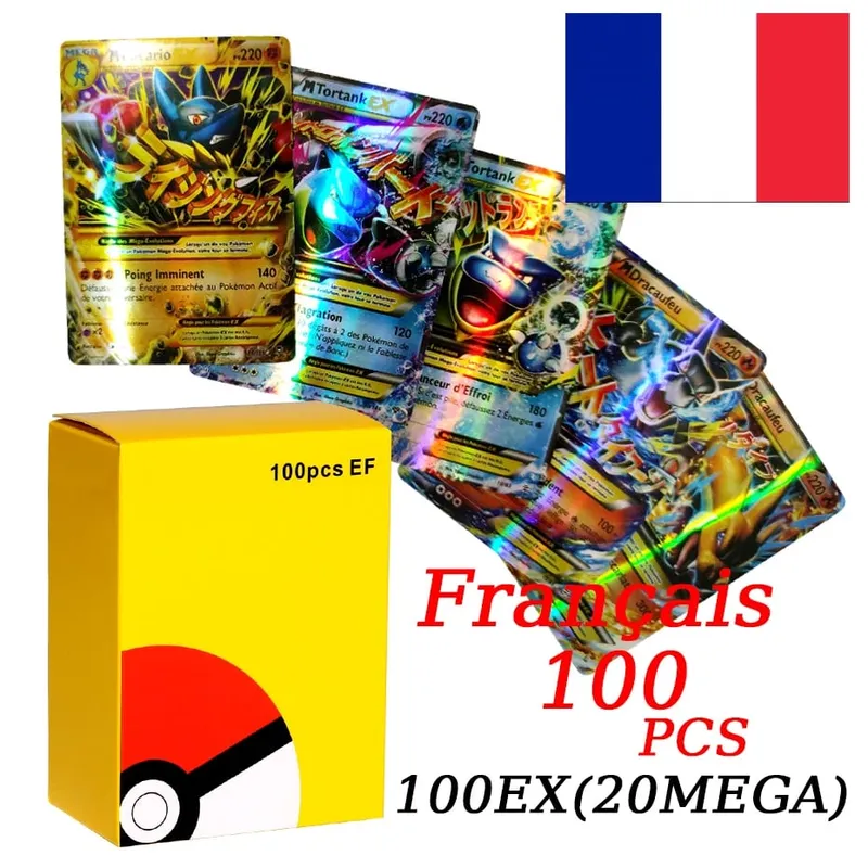 French Version Pokemon Cards VMAX V EX GX MEGA Carte Collection Battle Trainer Children's Christmas Toys Gift — image 1