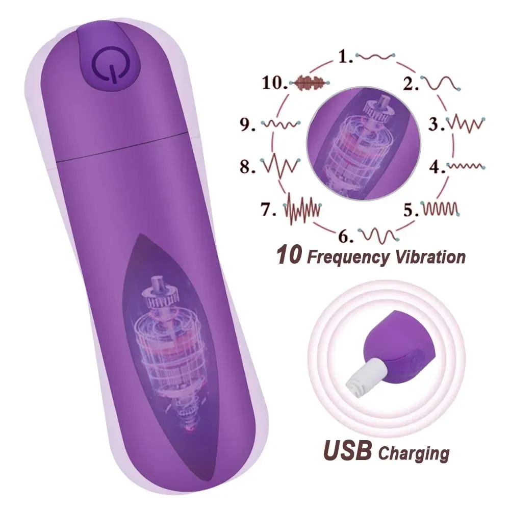 Powerful 10Speeds Mini Bullet Vibrator Clitoris Stimulator G Spot Vagina Massage Adult Sex Toys for Women Gay Female Masturbator