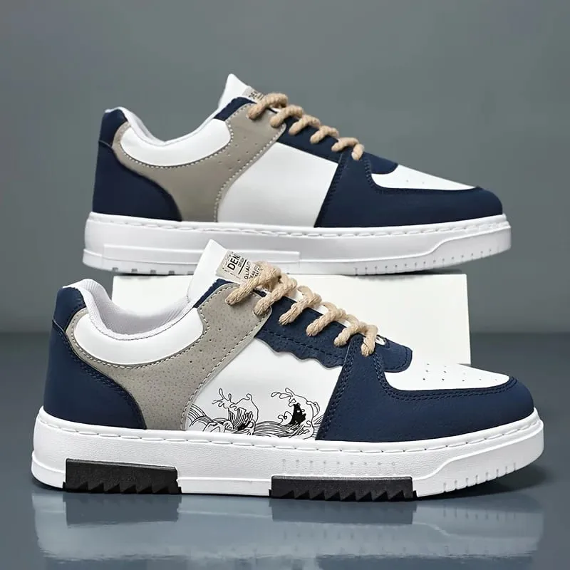 Men's Casual Leather Sneakers Waterproof Vulcanized Shoes Men Comforthable Spring Sneakers Men Casual Shoes Plus Size — image 8