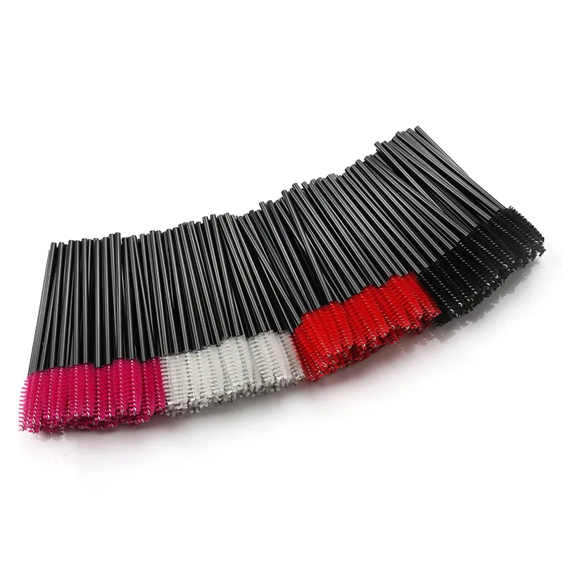 100pc Disposable Eyelash Brush Hollow Eyebrow Comb Lash Extension Makeup Brushes Mascara Stick Applicator Microbrush Beauty Tool — image 3