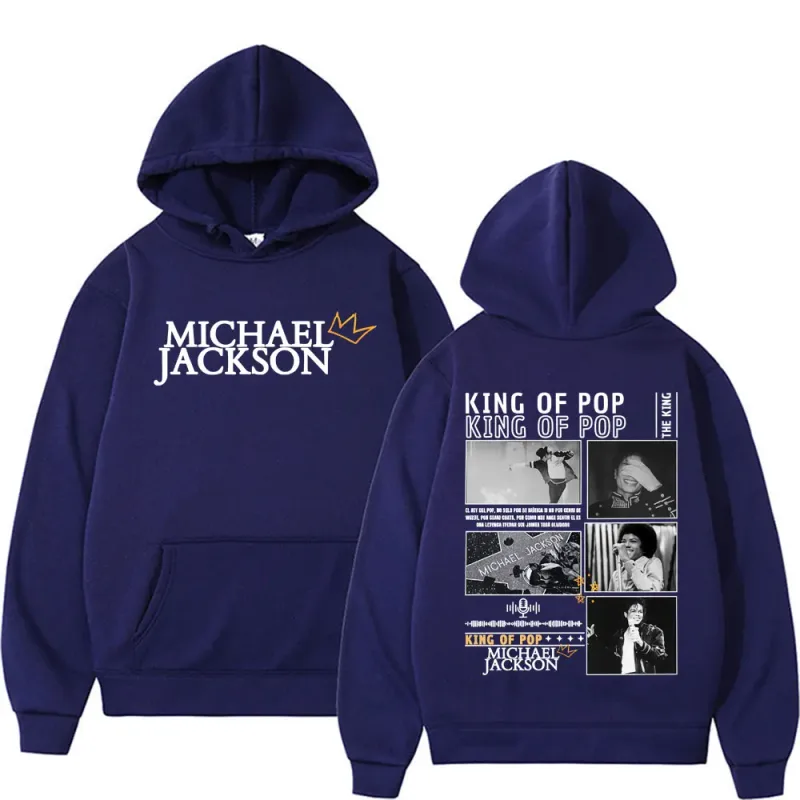 King of Pop Michael Jackson Tour Cover Sweatshirts Men's Clothing Fashion Hip Hop Punk Hooded Casual Oversized Hoodies Pullovers — image 4