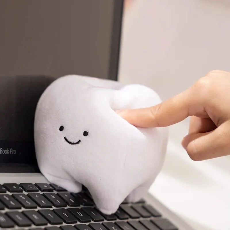 Cute Oral Plush Humanoid Toy White Tooth Toothpaste Toothbrush Smiling Plushie Home Decor Prop Gift — image 5