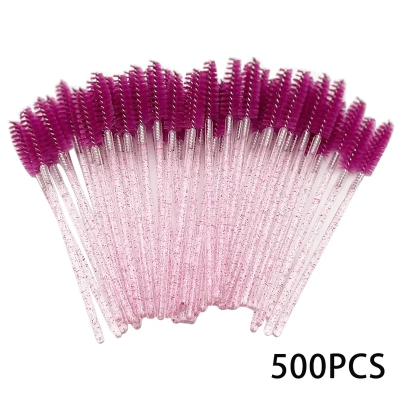 500/1000pcs Eyelash Brush Applicator Wholesale Lash Mascara Wands Brushes For Eyelash Extension Eyebrow Spoolies Beauty Tools