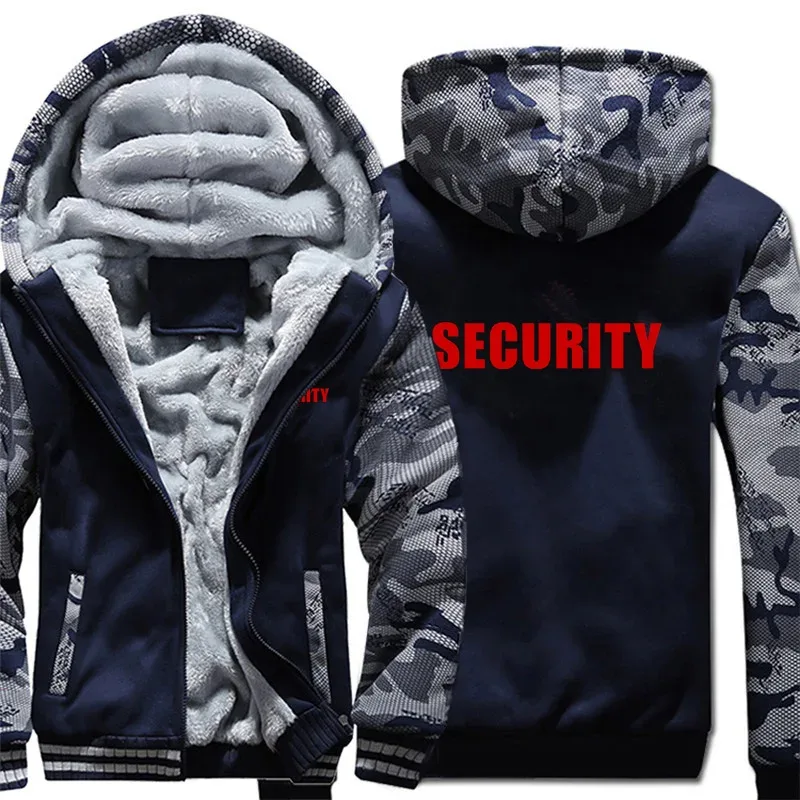 Security Hoodies Men Cool Winter Thicken Wool Liner Security Professional Work Clothes Sweatshirts Pullover Jacket — image 22