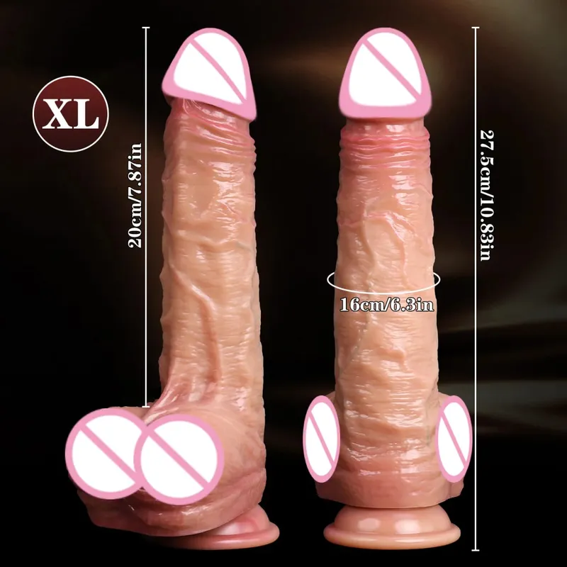 Realistic Dildos Skin Sliding Foreskin Testicles Dildo for Woman Masturbation Anal Vaginal Stimulation Strapon Silicone Sex Toys — image 10