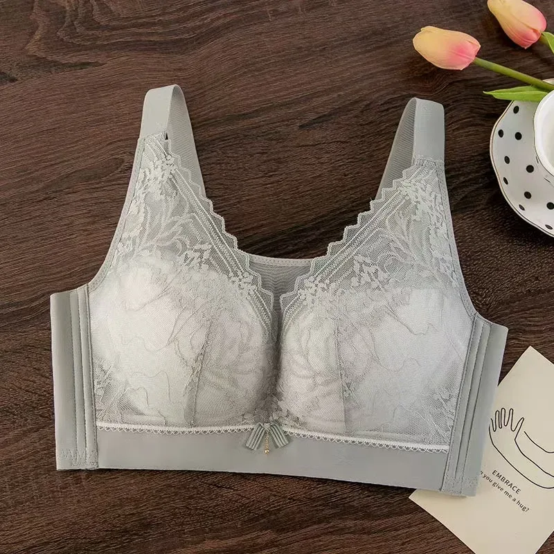 Plus Size Ladies Bra Thin No Steel Ring Comfortable Breathable Bras Adjustable Underwear Push Up Sexy Women Lingerie Bra BCD Cup — image 12