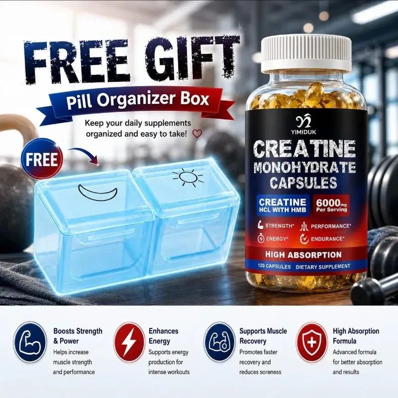 High Absorption Creatine Capsules with Mixed Creatine Vitamin E Boost Muscle Growth Extend Workout Accelerate Recovery — image 2