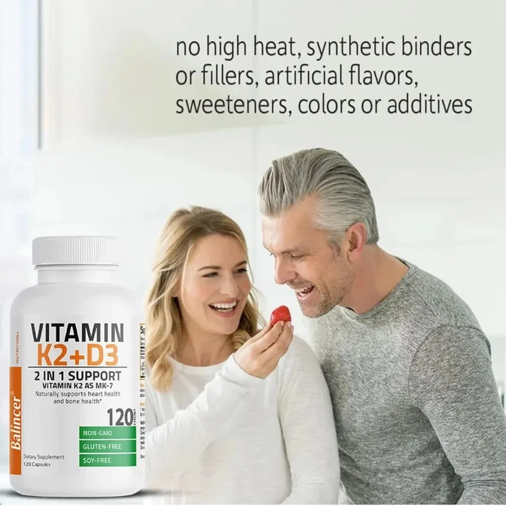 D3+K2 Vitamin D3 5000IU and 90 Mcg Vitamin K2 (MK-7) Vegan Capsules for Bone Density teeth skin heart Health and Immunity — image 7