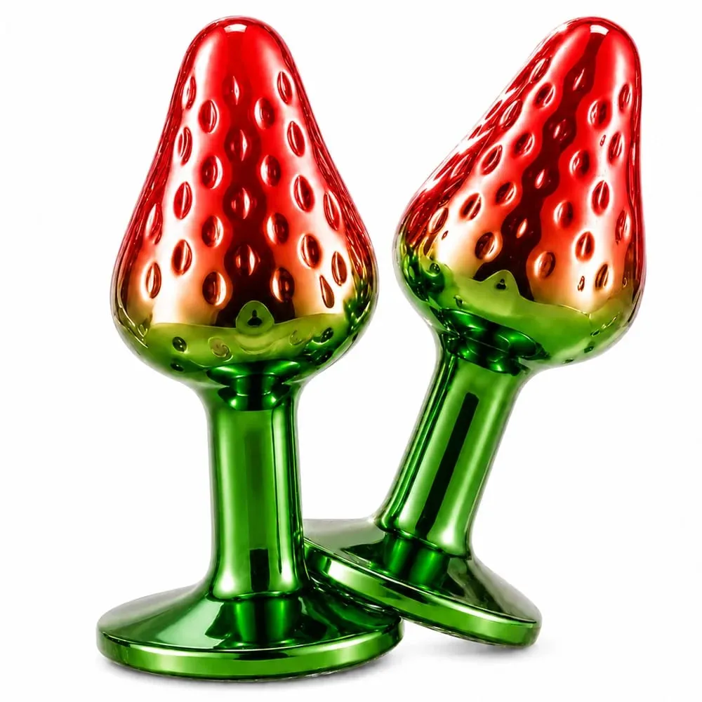 Strawberry Metal Anal Beads Butt Plug Set Small Medium Large Wearable Anal Plug Jewelry Anal Sex Toy For Man Woman — image 4