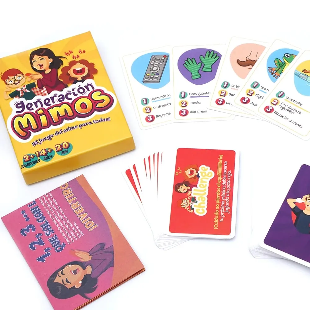Generación Mimos Juego de Mesa Familiar Divertido con 400 Mímicas para Niños y Adultos Juego de Cartas de Mímica — image 3
