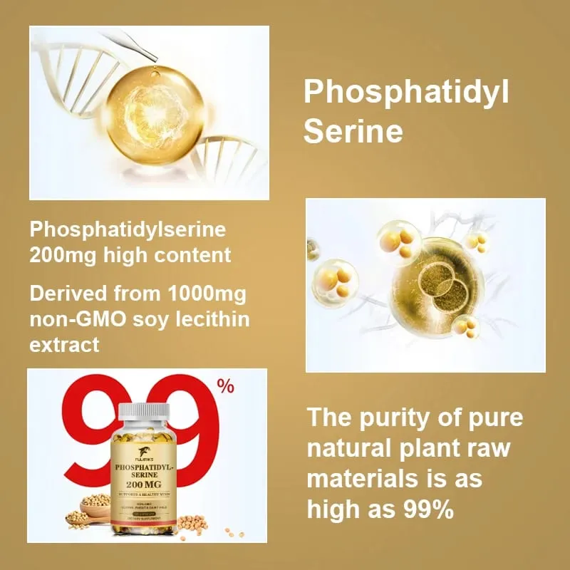 PhosphatidylSerine Capsules High Absorption Supplement for Support Memory Focus Cognitive Sleep and Brain Health — image 4