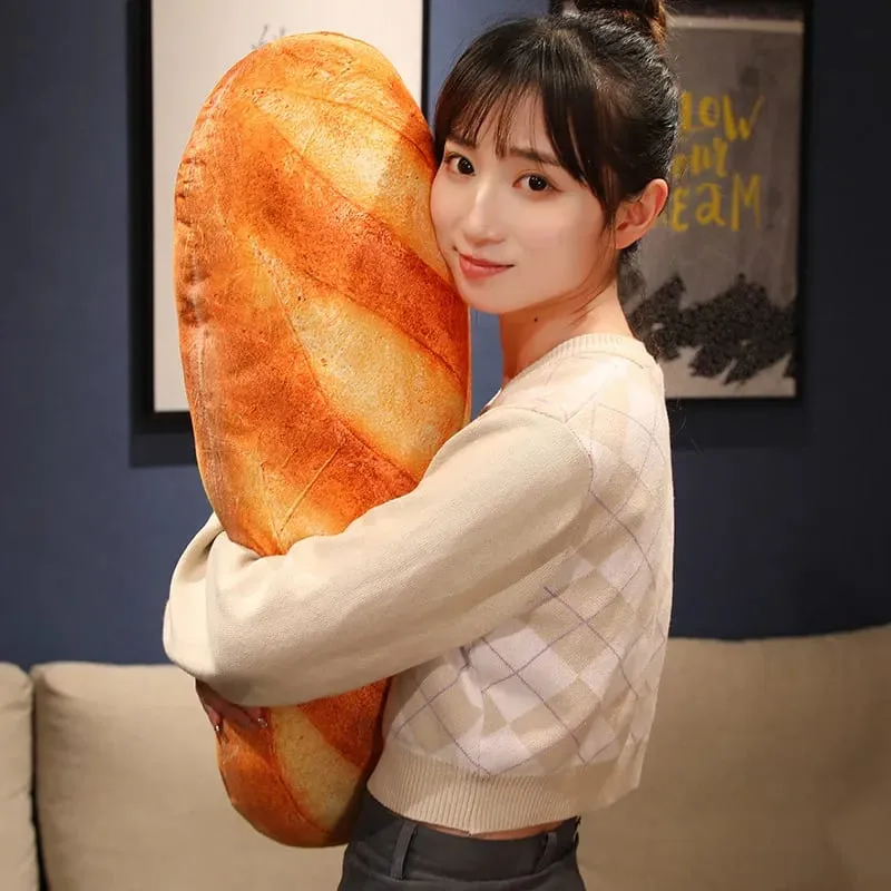 Hot Giant Bread Plush Long Pillow Toy Soft Funny Simulation Food Toy Creative Cushion Birthday Present Christmas Gift Decoration — image 4